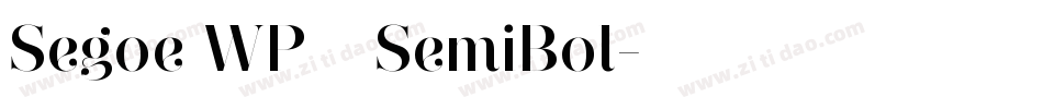 Segoe WP正黑體 SemiBol字体转换